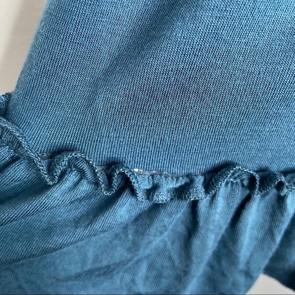 NWT INC International Concepts Blue Knit Ruffle Flounce Tank Top - Picture 6 of 10